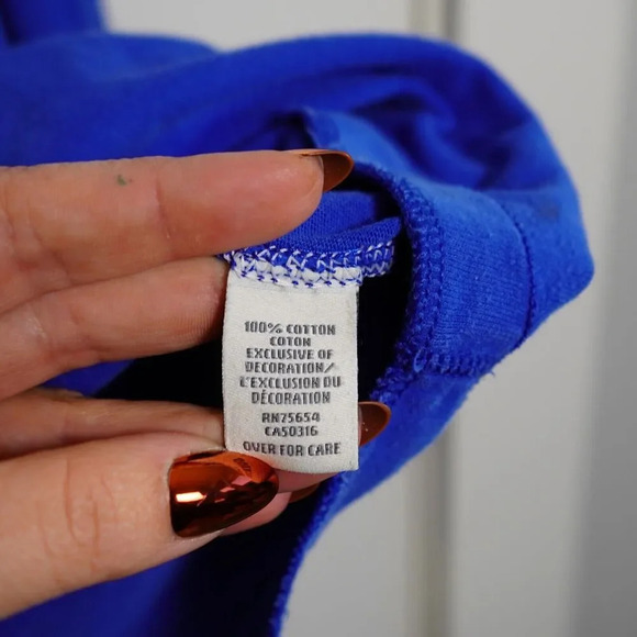 ABERCROMBIE & FITCH Pullover Shirt Sz XL Blue White‎ Moose Logo Sweatshirt - Picture 4 of 6